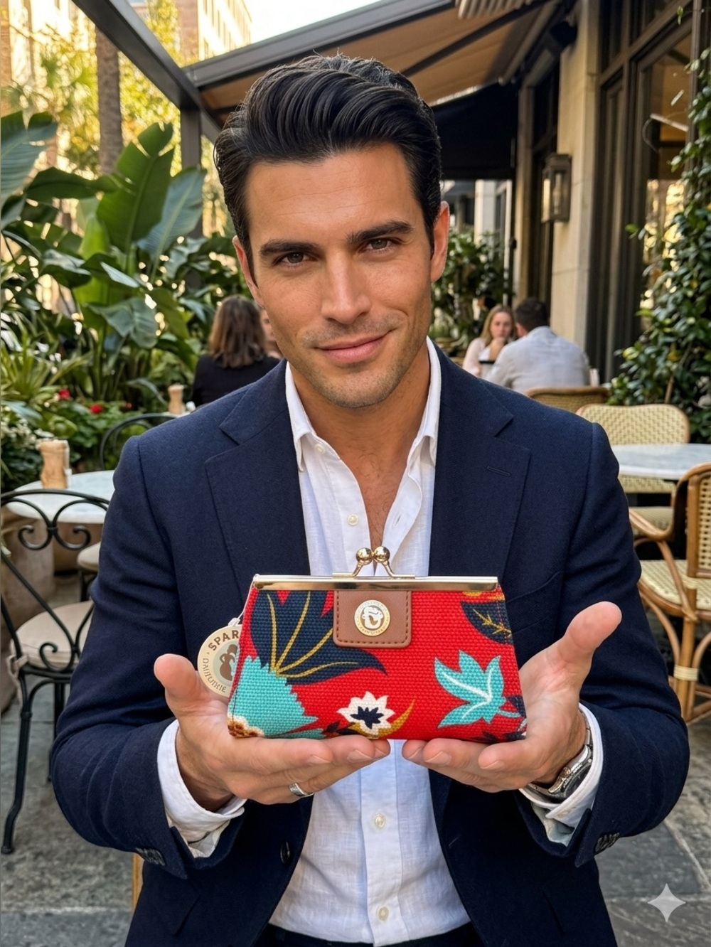 Spartina 449 Red Floral Clasp Wallet
